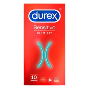 DUREX SENSITIVO SLIM FIT PRESERVATIVOS 10 U
